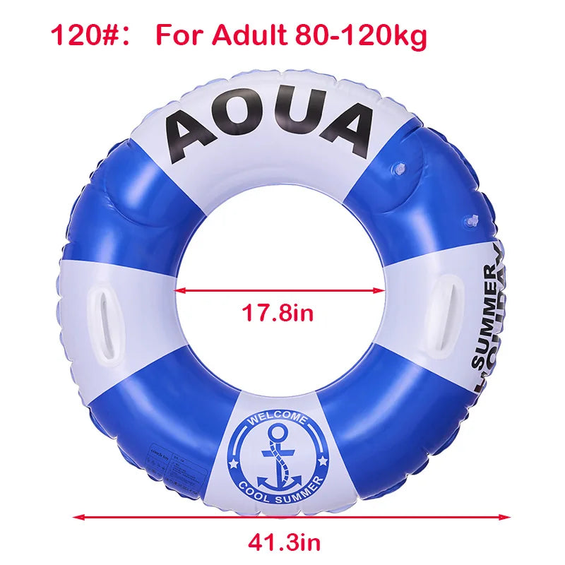 ROOXIN Inflatable Swimming Ring for Adult Swim Circle Pool Float Water Play Tube Floating Ring Pool Party