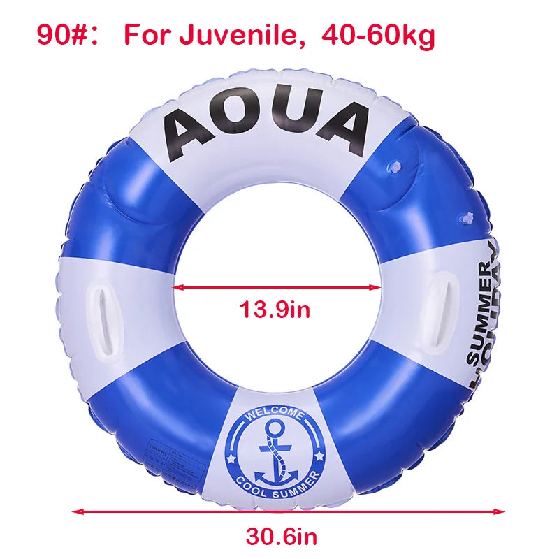 ROOXIN Inflatable Swimming Ring for Adult Swim Circle Pool Float Water Play Tube Floating Ring Pool Party