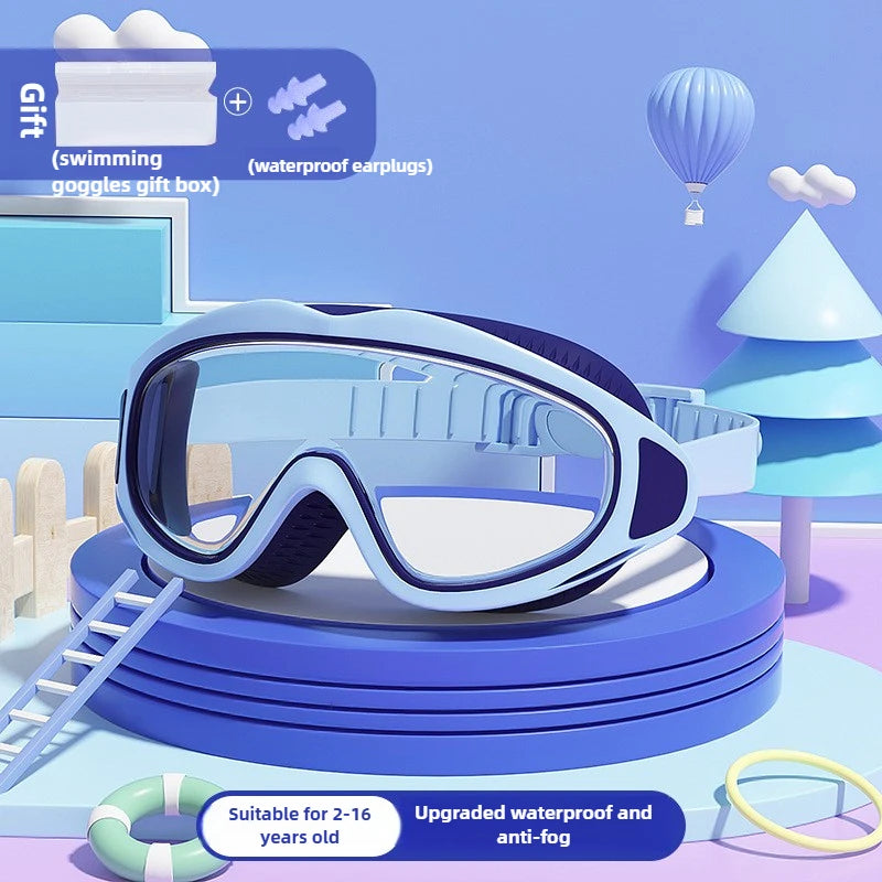 Children's swimming goggles; anti-fog and anti-ultraviolet; wide-angle swimming goggles; waterproof children's pool glasses; sui