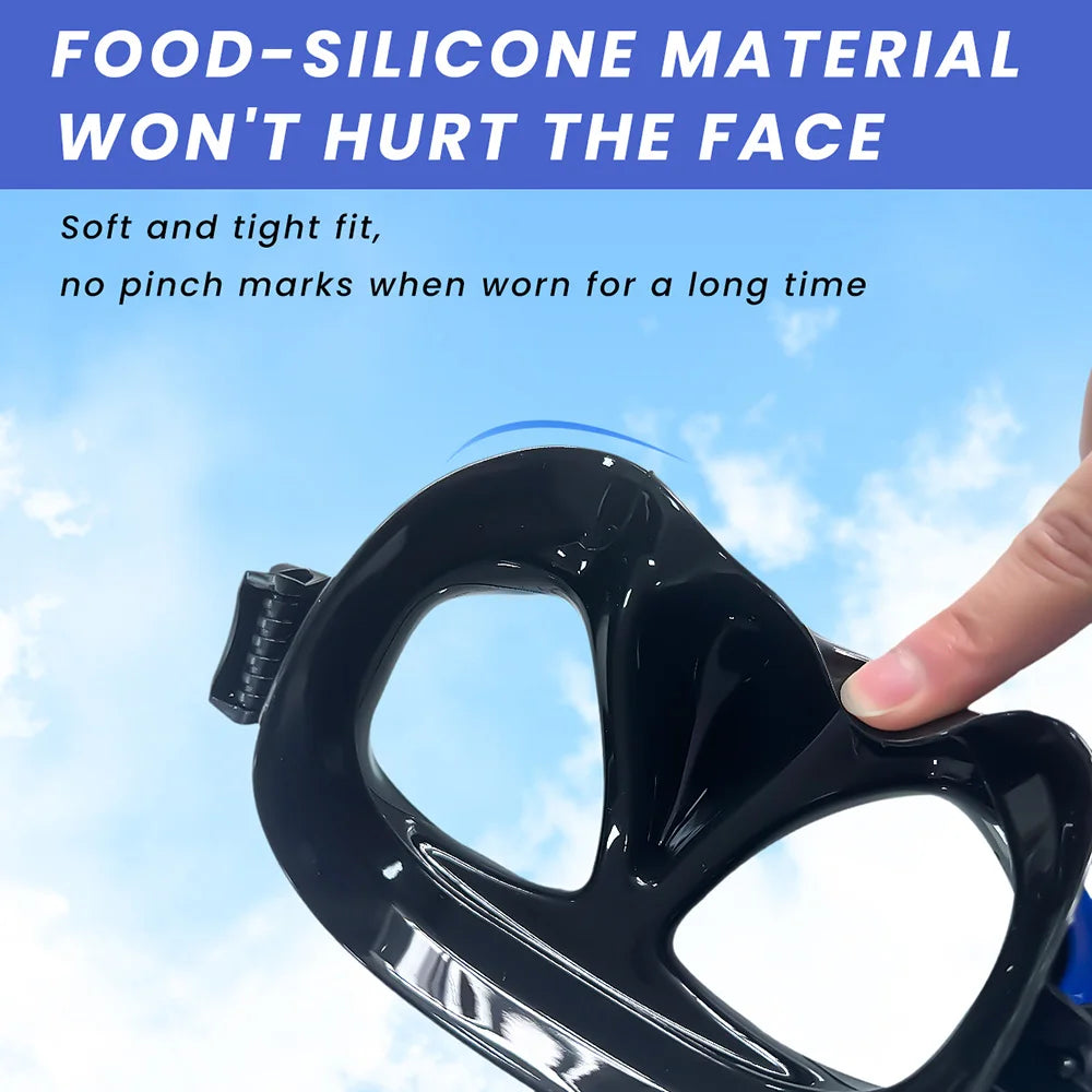 Snorkel Mask Swimming Googles With Optical Nearsighted Myopia Short-Sighted PC Lenses
