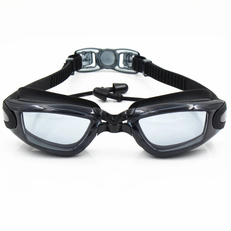 Swimming Goggles Adult Pool Glasses Anti Fog Men Women UV Protection Optical Waterproof Swim Eyewear with Earplugs