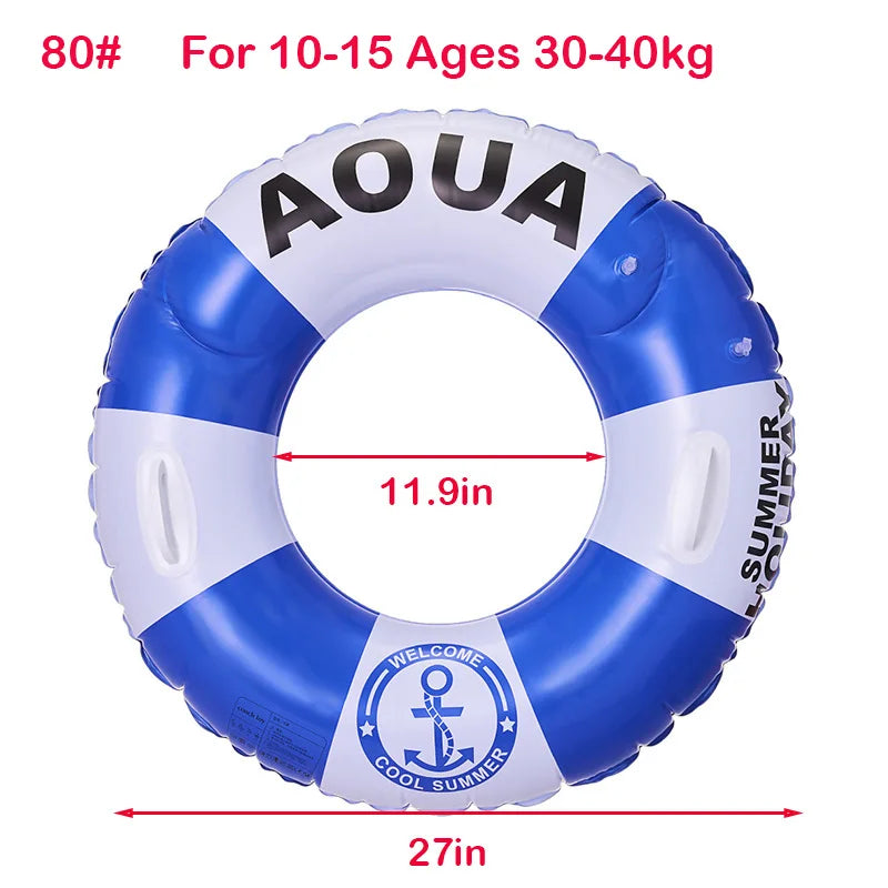 ROOXIN Inflatable Swimming Ring for Adult Swim Circle Pool Float Water Play Tube Floating Ring Pool Party