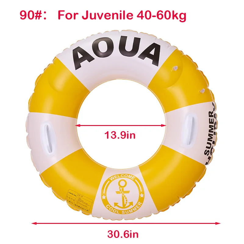 ROOXIN Inflatable Swimming Ring for Adult Swim Circle Pool Float Water Play Tube Floating Ring Pool Party