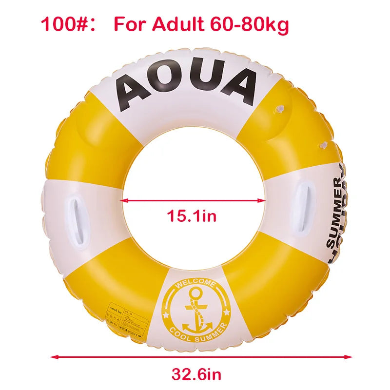 ROOXIN Inflatable Swimming Ring for Adult Swim Circle Pool Float Water Play Tube Floating Ring Pool Party