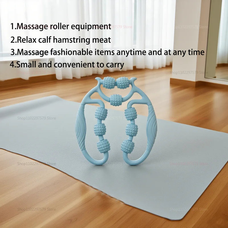 Leg Massager with Ring Clamp for Calf Slimming Kneading Roller Shaft Exercise Relaxation and Muscle Fitness at Home