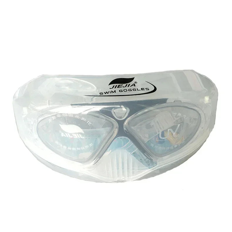 Swimming Goggles Water Glasses Silicone Belt Underwater Big Eyewear Anti-fog Waterproof Sport optical glasses for Men Women