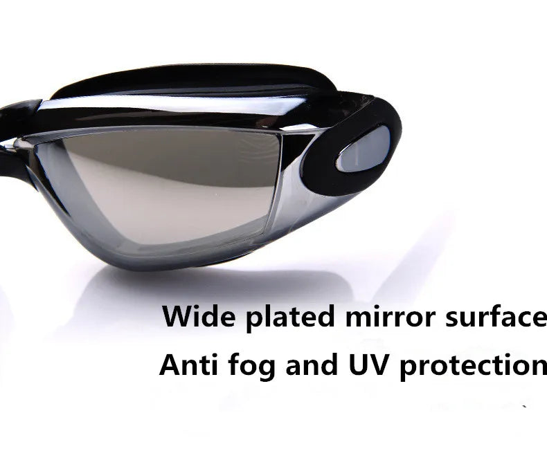 Swimming Goggles Adult Pool Glasses Anti Fog Men Women UV Protection Optical Waterproof Swim Eyewear with Earplugs