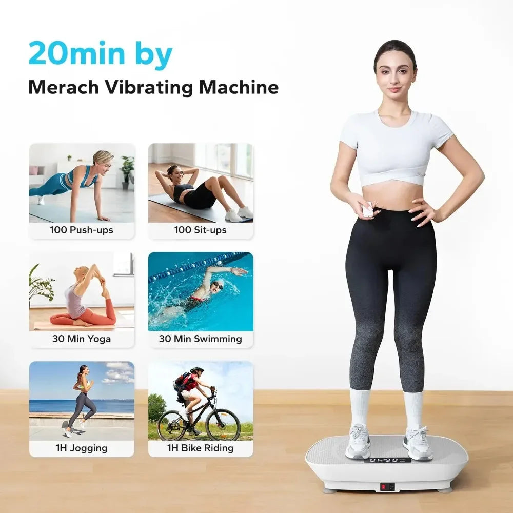 Whole Body Workout Power Vibrate Fitness Platform-Vibration Plate Exercise Machine,Great forWeight Loss&Shaping-AchieveYourGoals