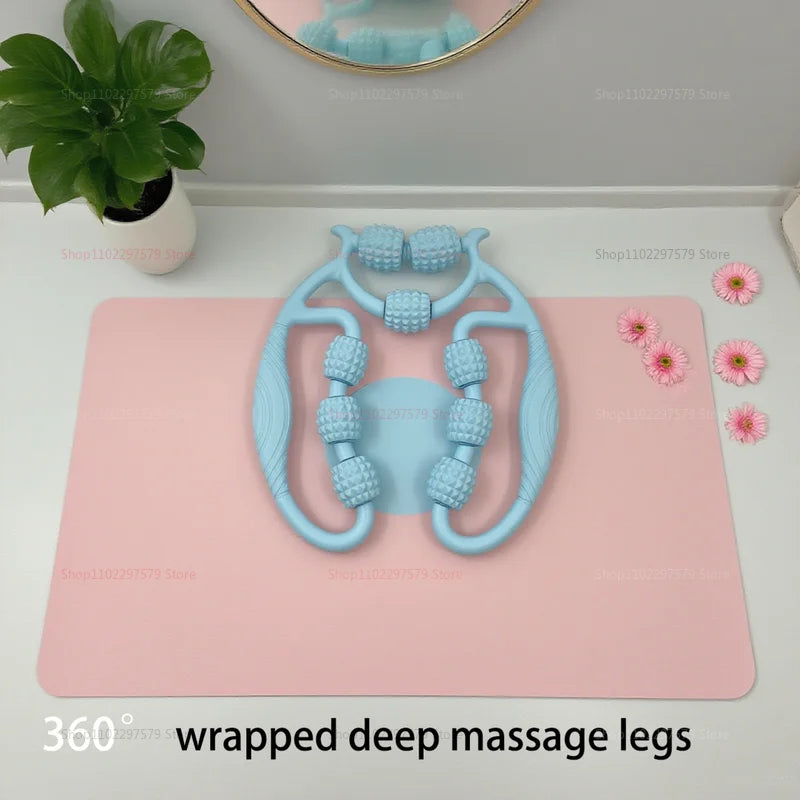 Ring Clamp Leg Massager for Calf Slimming Kneading Roller Shaft Exercise Muscle Relaxation and Fitness at Home or Gym