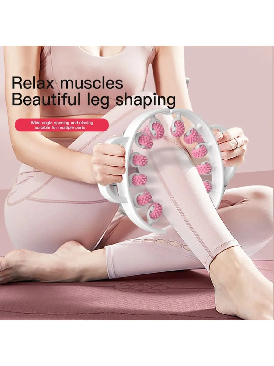Circular massager roller waist abdominal muscle ring leg clamp portable massage tool