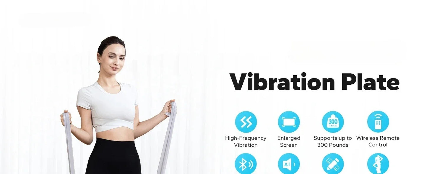Power Vibrate Fitness Platform - Whole BodyVibrationPlate forHomeUse,withWeightLoss andShapingPrograms forEnhancedFitnessResults