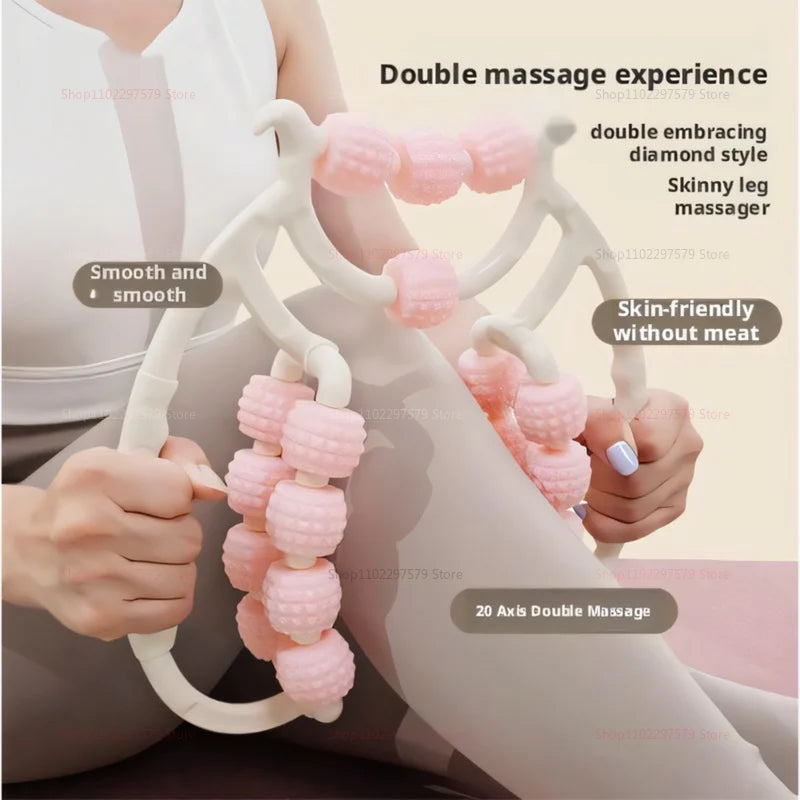Ring Clamp Leg Massager for Calf Slimming Kneading Roller Shaft Exercise Muscle Relaxation and Fitness at Home or Gym