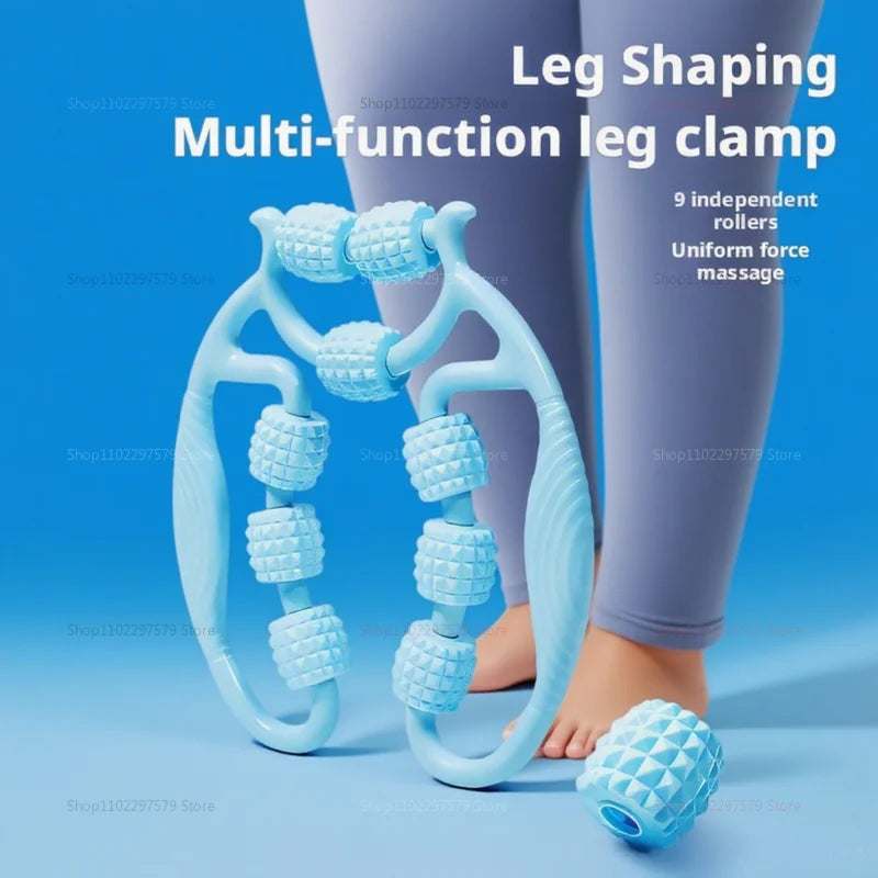 Ring Clamp Leg Massager for Calf Slimming Kneading Roller Shaft Exercise Muscle Relaxation and Fitness at Home or Gym