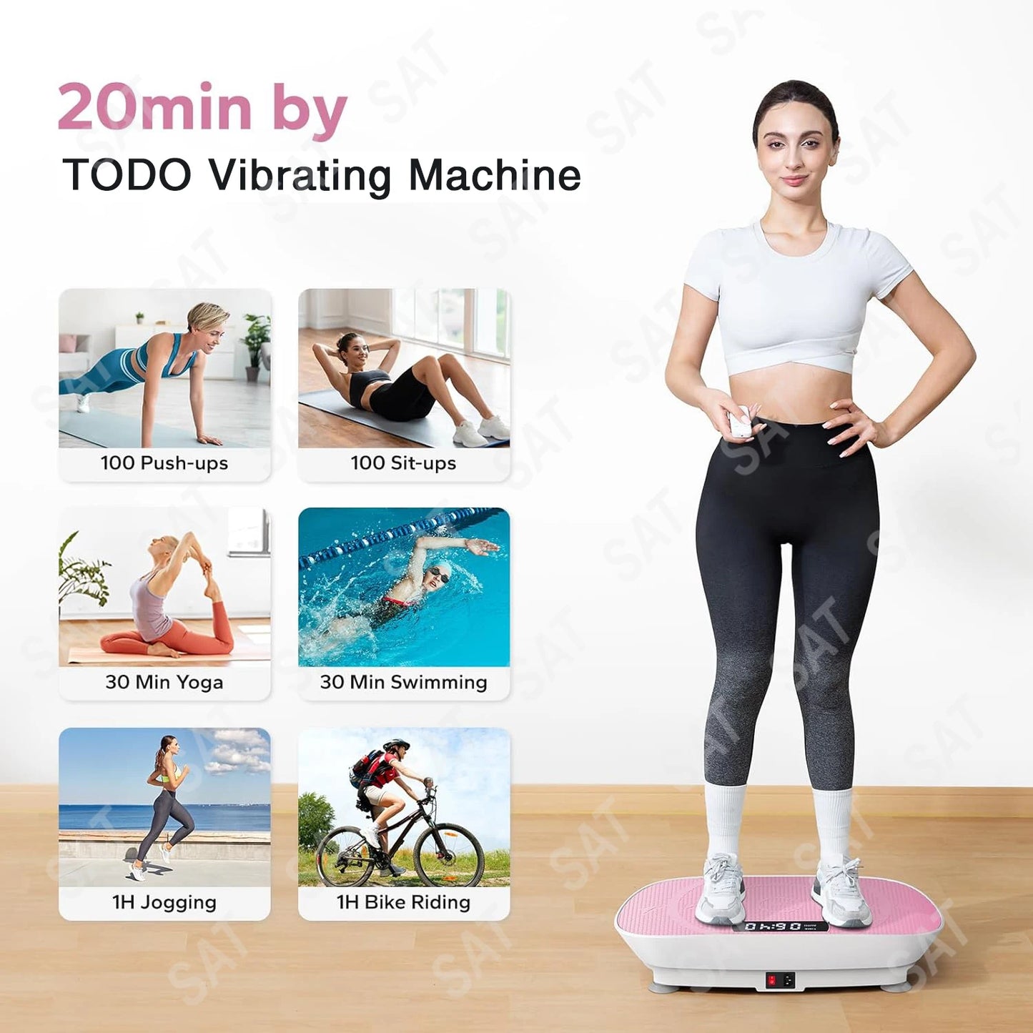 Fo New Whole Body Workout Powerful ABS Lose Weight Vertical Fitness Vibration Plate Platform Exercise Machine For Burning