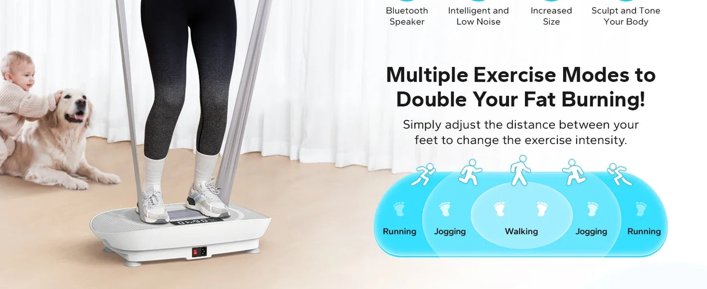 Power Vibrate Fitness Platform - Whole BodyVibrationPlate forHomeUse,withWeightLoss andShapingPrograms forEnhancedFitnessResults