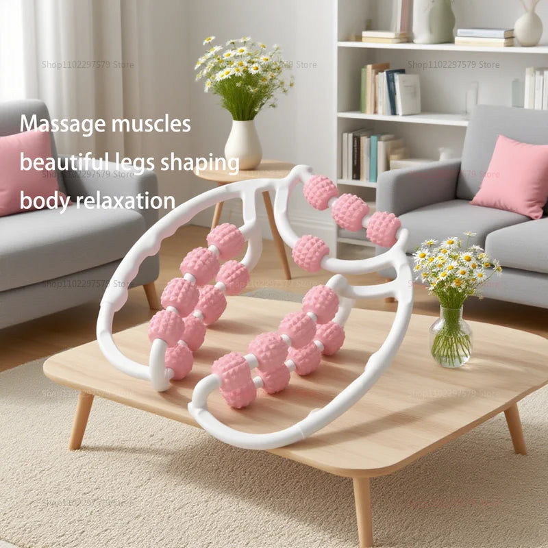 Leg Massager with Ring Clamp for Calf Slimming Kneading Roller Shaft Exercise Relaxation and Muscle Fitness at Home