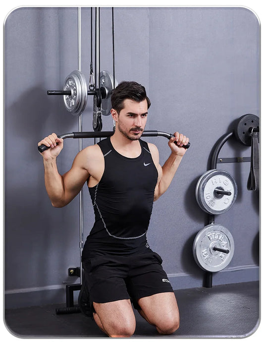 Professional Cable Machine Attachment Bar – Multi-Grip Straight Pull Bar for Strength Training