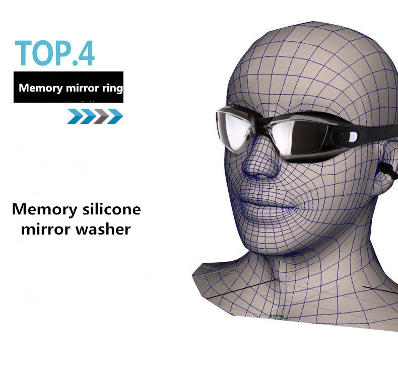 Swimming Goggles Adult Pool Glasses Anti Fog Men Women UV Protection Optical Waterproof Swim Eyewear with Earplugs