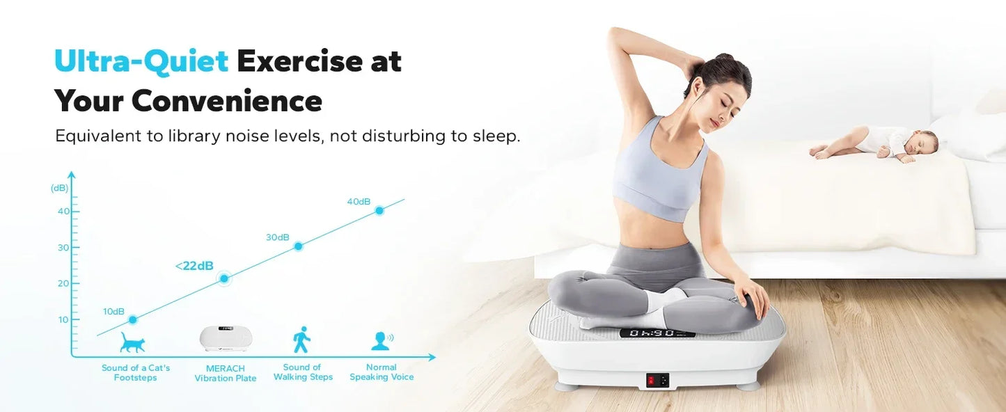 Whole Body Workout Power Vibrate Fitness Platform-Vibration Plate Exercise Machine,Great forWeight Loss&Shaping-AchieveYourGoals