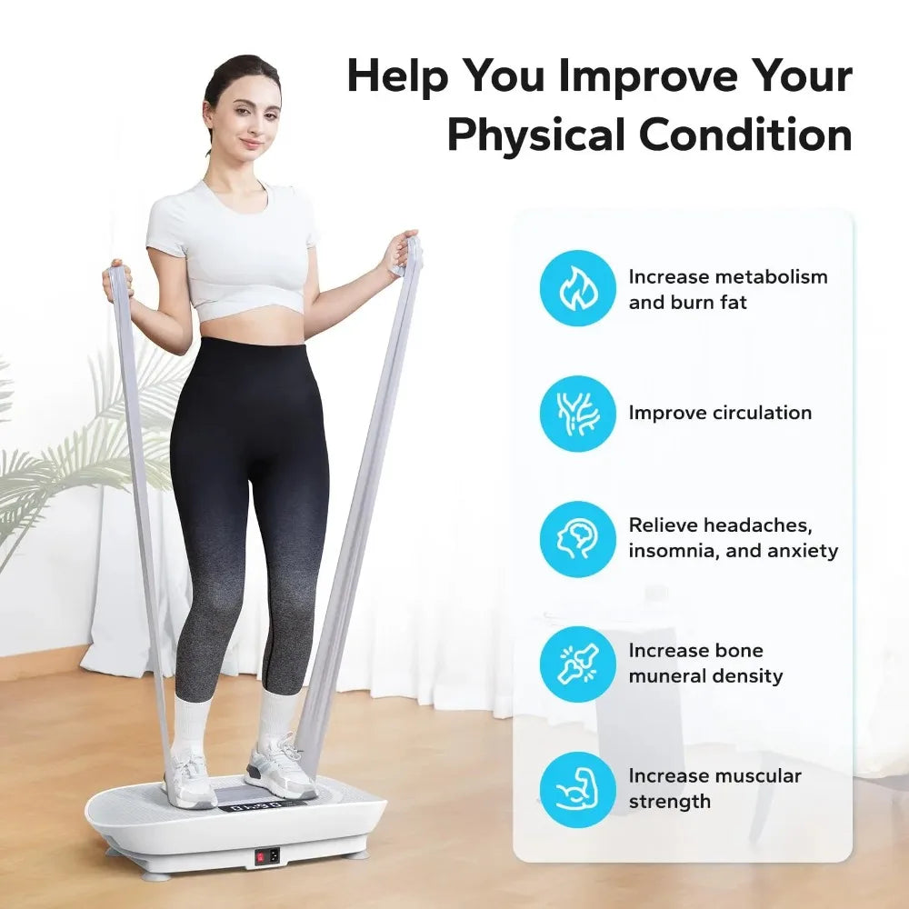 Power Vibrate Fitness Platform - Whole BodyVibrationPlate forHomeUse,withWeightLoss andShapingPrograms forEnhancedFitnessResults