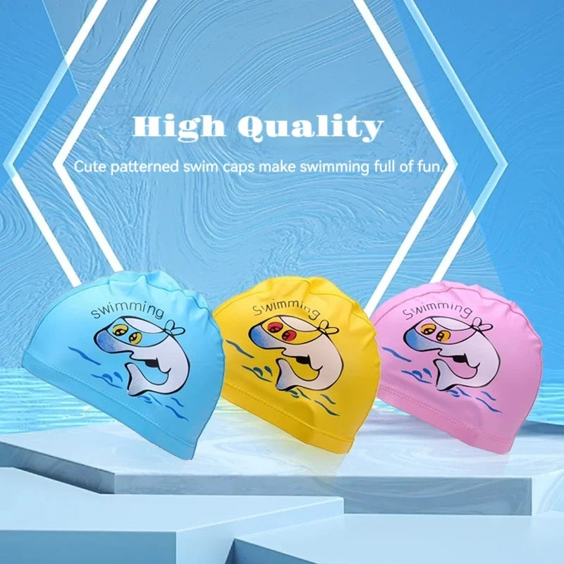 Kids Swimming Goggles Boys&Girls (3-15 Years)-Big Frame HD View, Anti-Fog Silicone Swim Goggles + PU Swimming Cap Swim Set Gifts