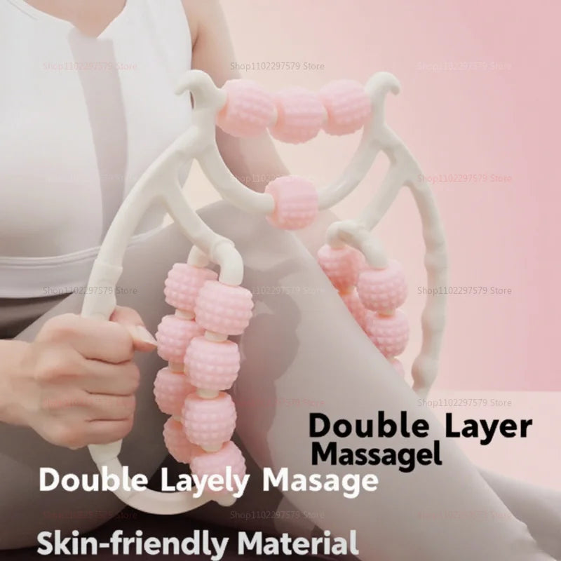 Ring Clamp Leg Massager for Calf Slimming Muscle Relaxation Kneading Roller Use at Home Gym Fitness Exercise Equipment