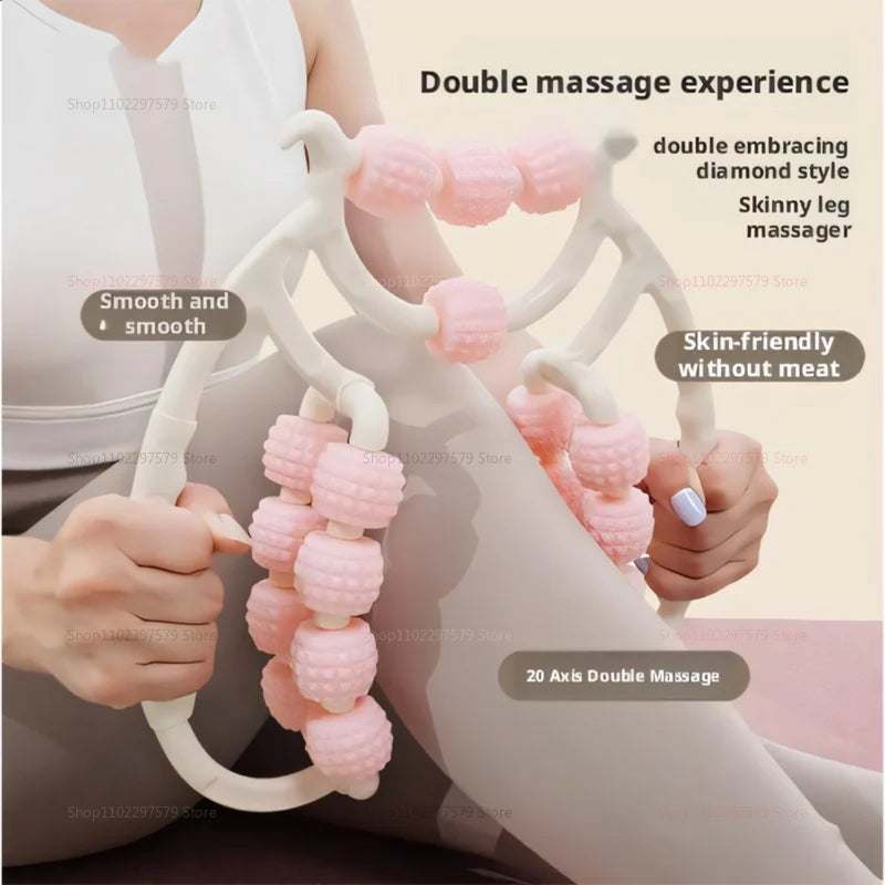 Ring Clamp Leg Massager for Calf Slimming Muscle Relaxation Knee Kneading Roller Shaft Exercise Fitness and Leg Recovery