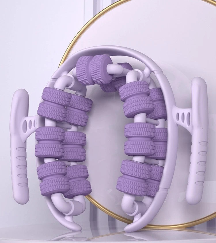 Relax Ring Clamp Leg Massager 360°All-Round Massage 28 Wheel Body Massager Relief Fatigue Roller Massage Calf Muscle Relaxer