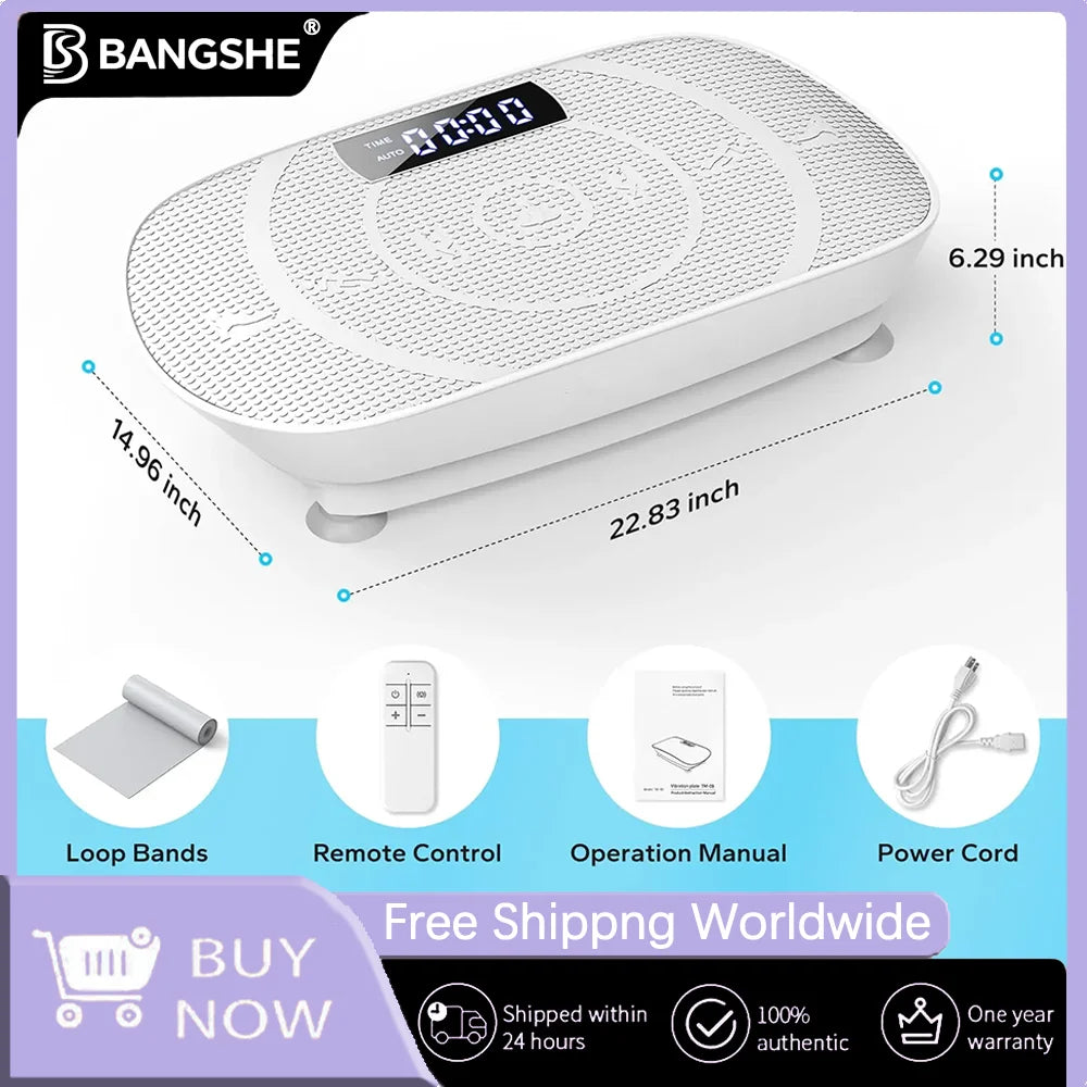 Power Vibrate Fitness Platform - Whole BodyVibrationPlate forHomeUse,withWeightLoss andShapingPrograms forEnhancedFitnessResults