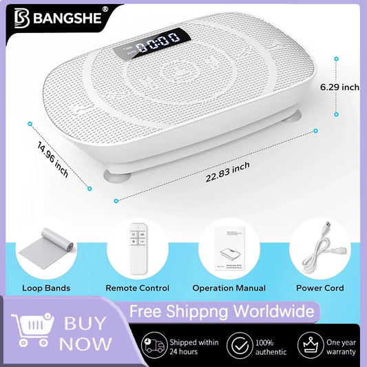 Power Vibrate Fitness Platform - Whole BodyVibrationPlate forHomeUse,withWeightLoss andShapingPrograms forEnhancedFitnessResults