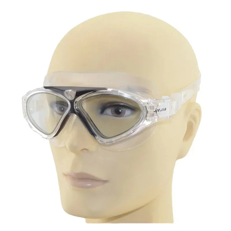 Swimming Goggles Water Glasses Silicone Belt Underwater Big Eyewear Anti-fog Waterproof Sport optical glasses  for Men Women