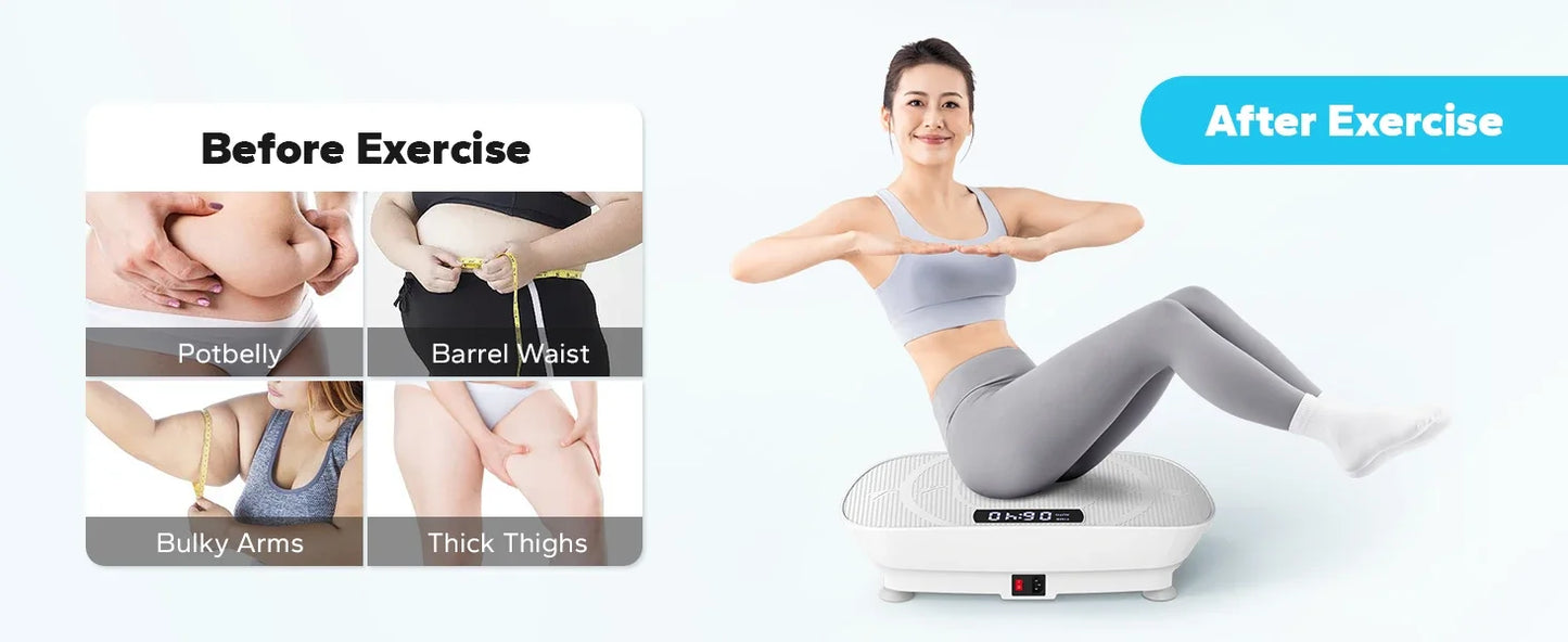 Power Vibrate Fitness Platform - Whole BodyVibrationPlate forHomeUse,withWeightLoss andShapingPrograms forEnhancedFitnessResults