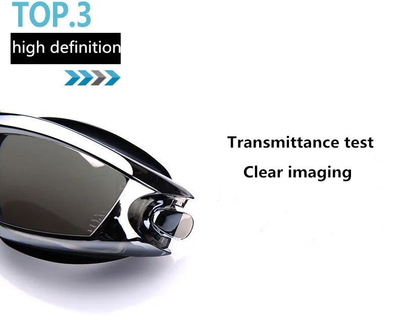 Swimming Goggles Adult Pool Glasses Anti Fog Men Women UV Protection Optical Waterproof Swim Eyewear with Earplugs