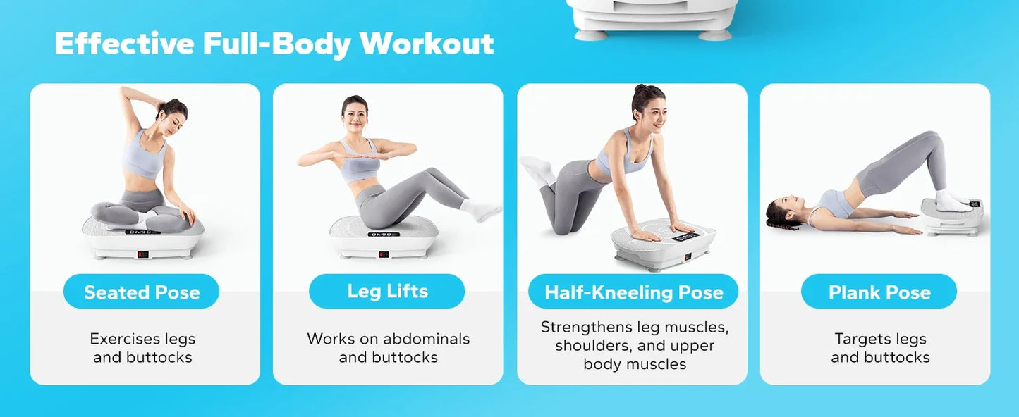 Power Vibrate Fitness Platform - Whole BodyVibrationPlate forHomeUse,withWeightLoss andShapingPrograms forEnhancedFitnessResults
