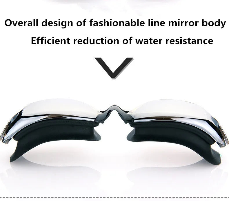 Swimming Goggles Adult Pool Glasses Anti Fog Men Women UV Protection Optical Waterproof Swim Eyewear with Earplugs