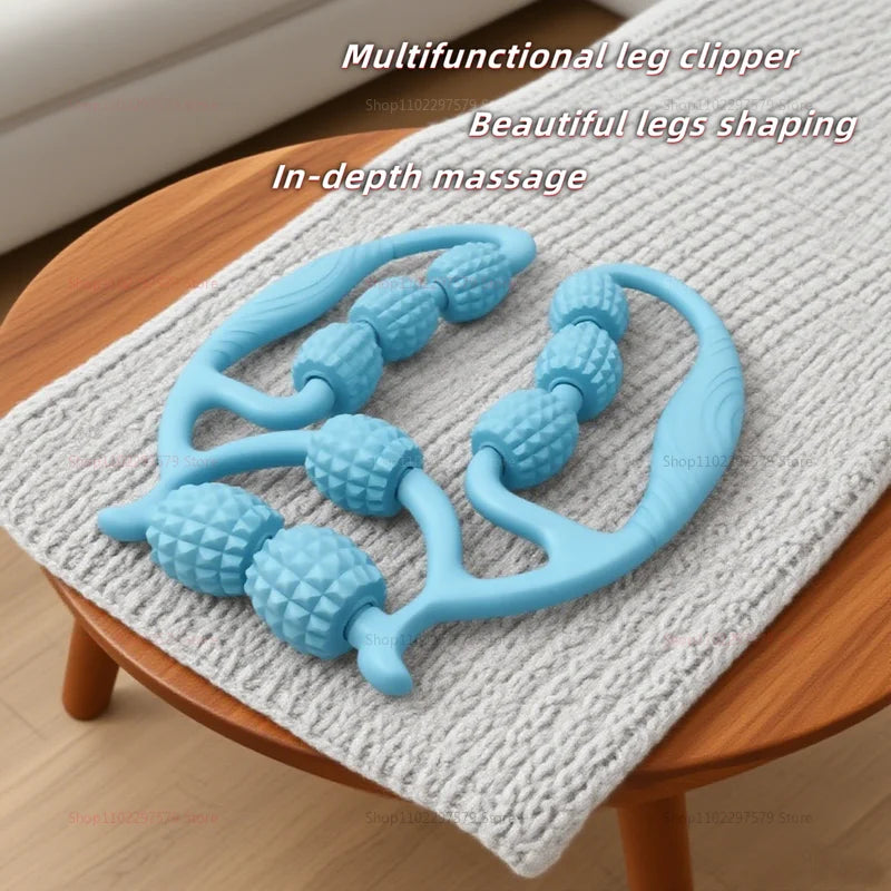 Ring Clamp Leg Massager for Calf Slimming Muscle Relaxation Knee Kneading Roller Shaft Exercise Fitness and Leg Recovery