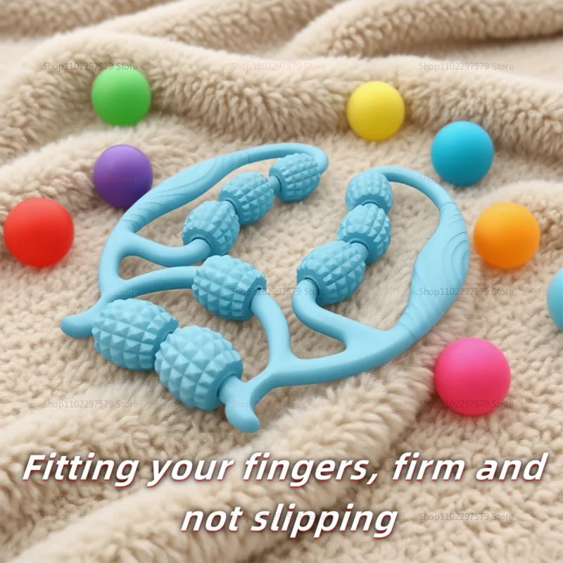 Ring Clamp Leg Massager for Calf Slimming Muscle Relaxation Kneading Roller Use at Home Gym Fitness Exercise Equipment