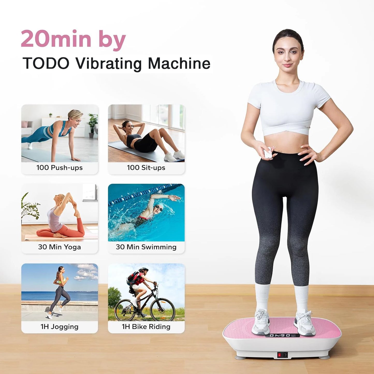 Fo New Whole Body Workout Powerful ABS Lose Weight Vertical Fitness Vibration Plate Platform Exercise Machine For Burning
