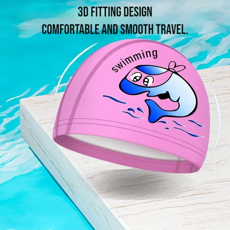 Kids Swimming Goggles Boys&Girls (3-15 Years)-Big Frame HD View, Anti-Fog Silicone Swim Goggles + PU Swimming Cap Swim Set Gifts