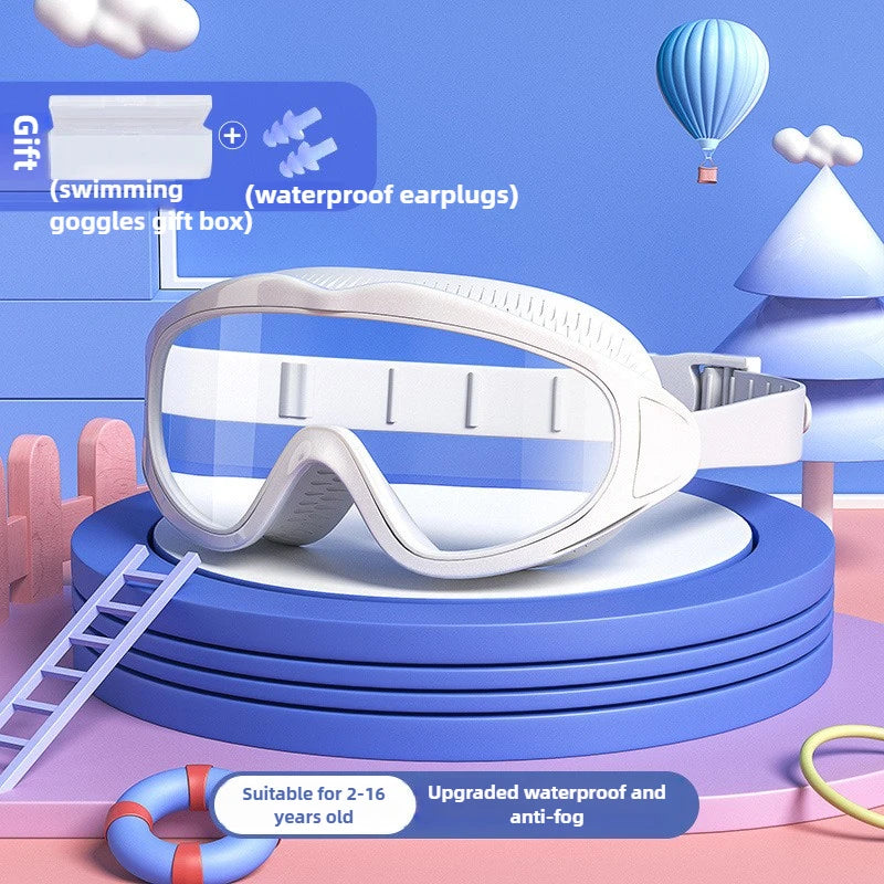Children's swimming goggles; anti-fog and anti-ultraviolet; wide-angle swimming goggles; waterproof children's pool glasses; sui